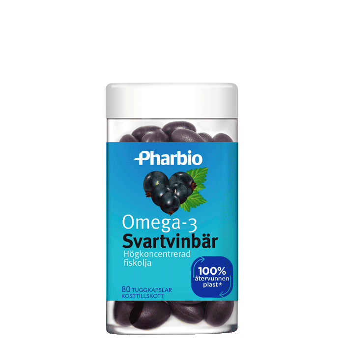 Bild av Omega-3 Svartvinbär, 80 kapslar